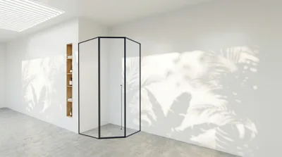 Cabin Mở Lùa Góc 135 1 Cánh + 2 Vách Cố Định