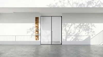 Cabin Mở Quay 1 Cánh + 1 Vách Cố Định
