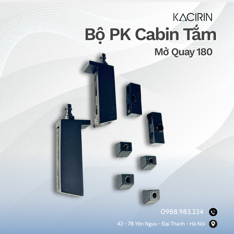 Bộ PK Cabin Tắm KACIRIN Mở Quay 180