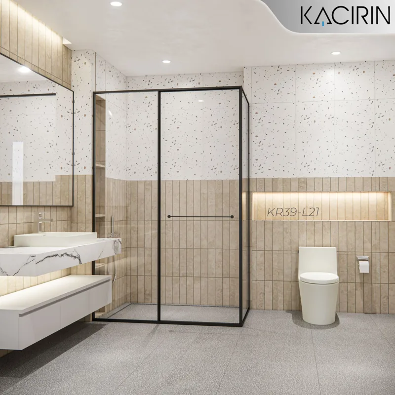 Cabin Mở Lùa Góc 90 1 Cánh + 2 Vách Cố Định