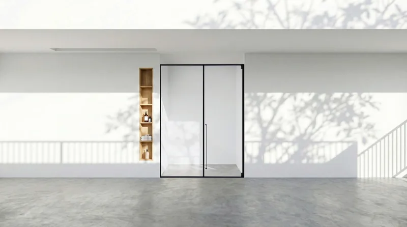 Cabin Mở Quay 1 Cánh + 1 Vách Cố Định