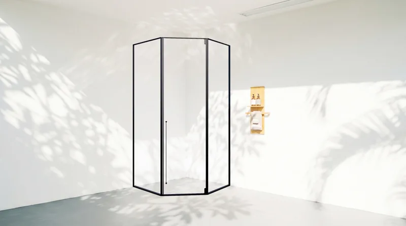 Cabin Mở Quay Góc 135 1 Cánh + 2 Vách Cố Định