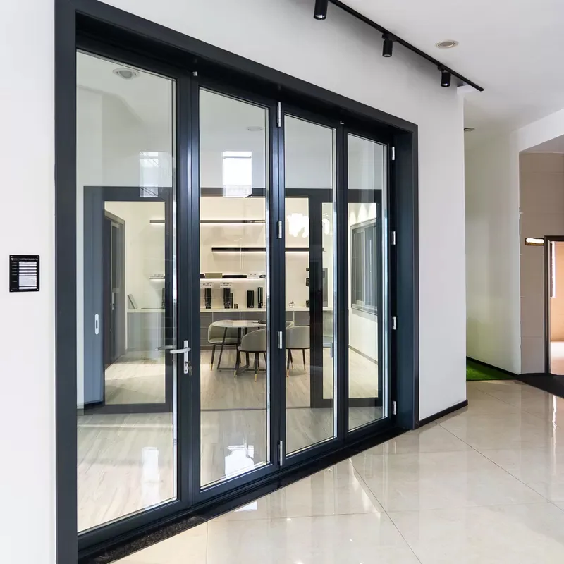 Cửa đi 2 cánh quay kết hợp vách kính