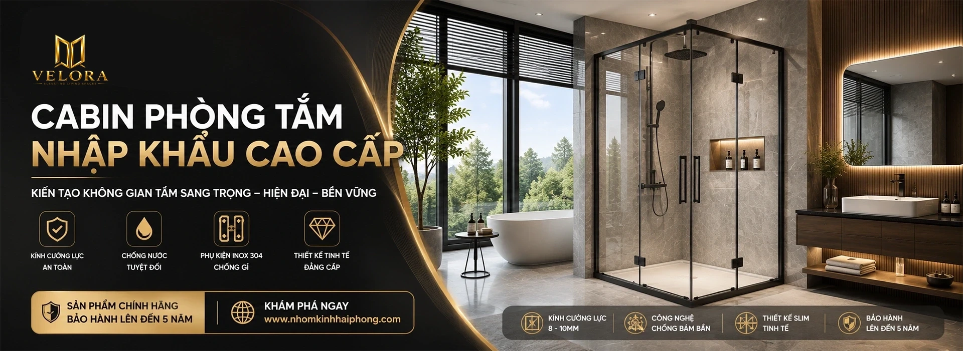 Vách tắm kính